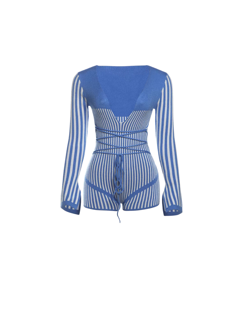 Isla Knit Striped Romper