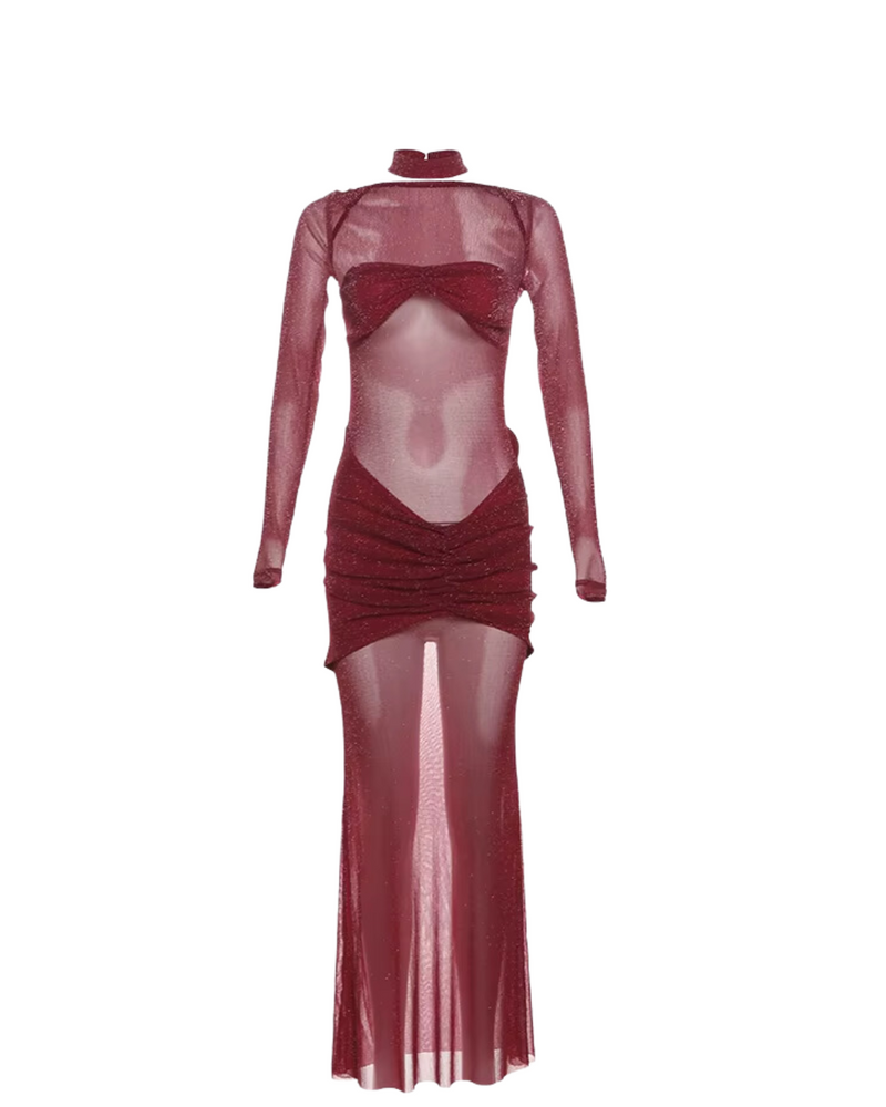 Zafira Sheer Glitter Maxi