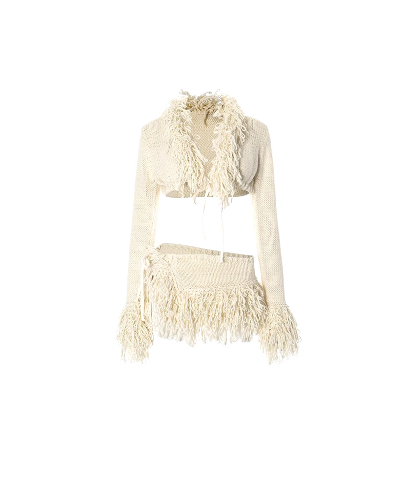 Kiya Crochet Tassel Two Piece