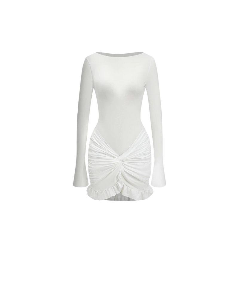 Tyla Ruched Long Sleeve Mini