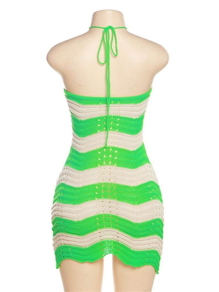 Glow Crochet Mini Dress