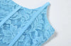 Turquoise Lace Draped Mini