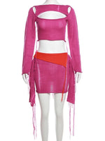 Candy Pink Knit Two Piece