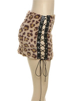 Leopard Tie Up Skirt