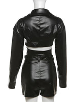 Stacy Faux Leather Two Piece