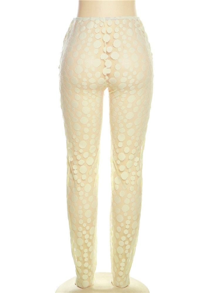 Dotted Up Mesh Stacked Leggings