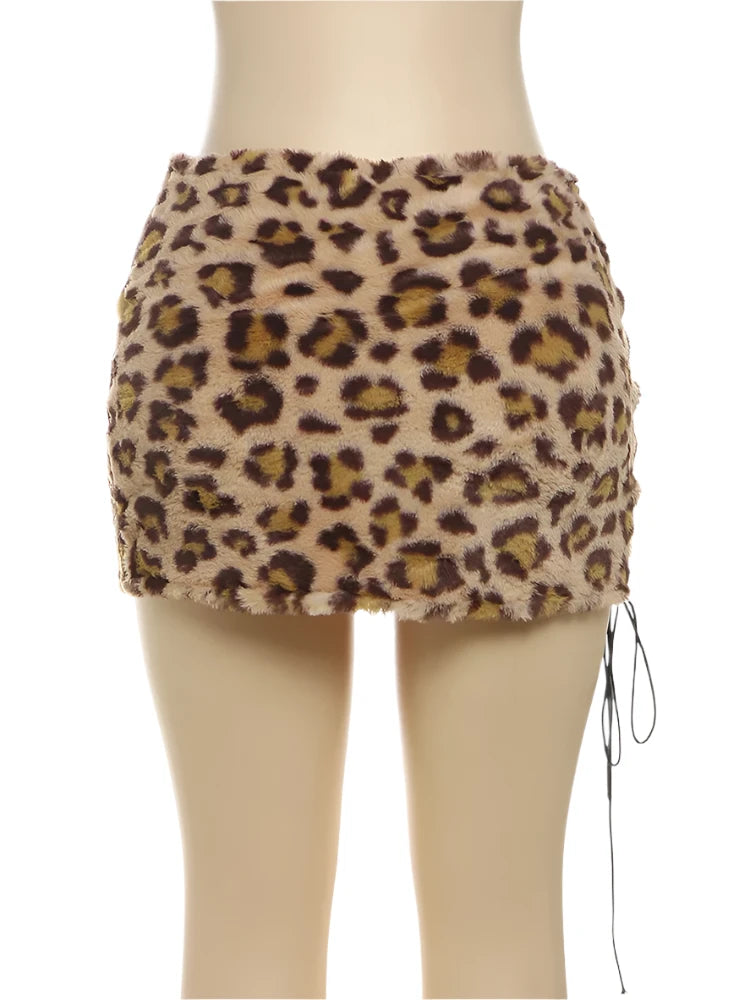 Leopard Tie Up Skirt