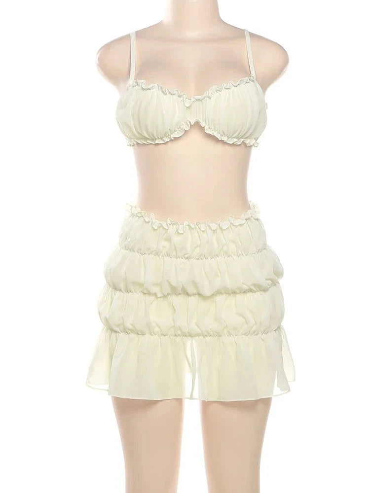Anastasia Ruffle Two Piece Skirt Set