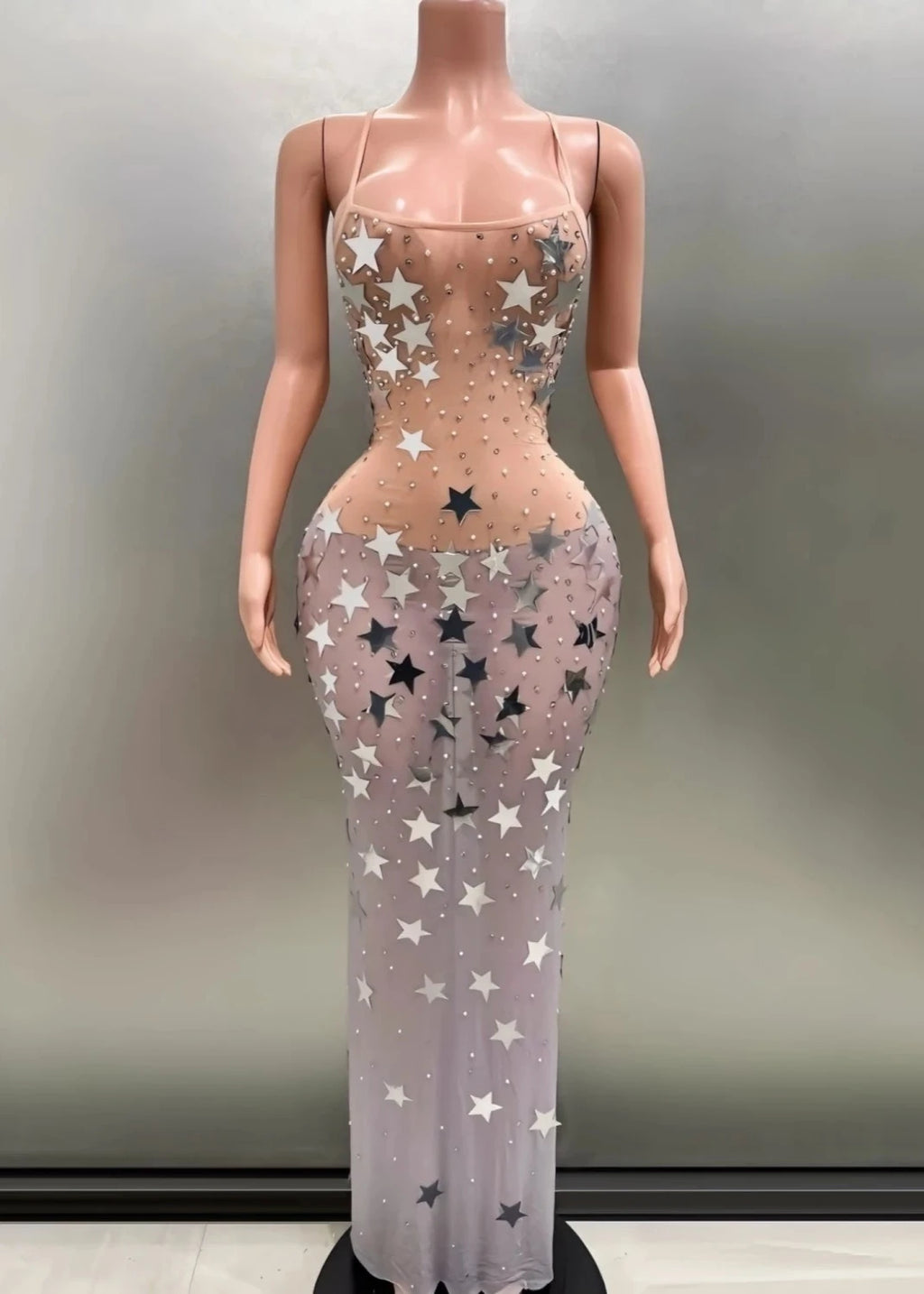 Luna Starry Mesh Gown