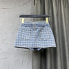 Denim Houndstooth Mini Skort