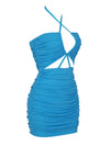 Turquoise Bandage Mini Dress