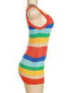 Fiji Multicolor Striped Mini Dress