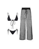 Santorini Glow 3 Piece Bikini Set - Black