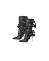Buckle Pointed Toe Mid-Calf Boot
