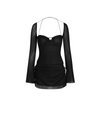 Hip Cut Out Ruched Mini