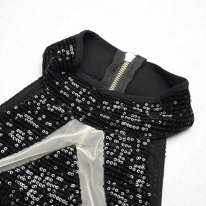 Eliza Mesh Detail Gown