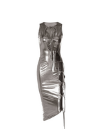 Metallic Cut Out Midi
