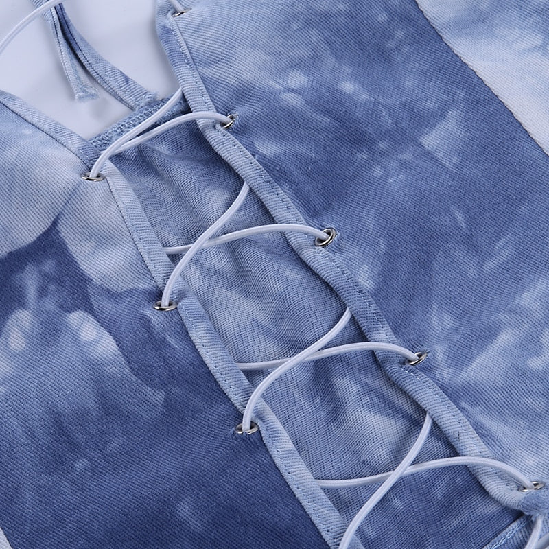 The Dip Dye Lace Up Top