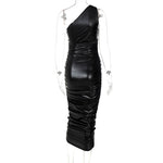 Ruched One Shoulder Dress