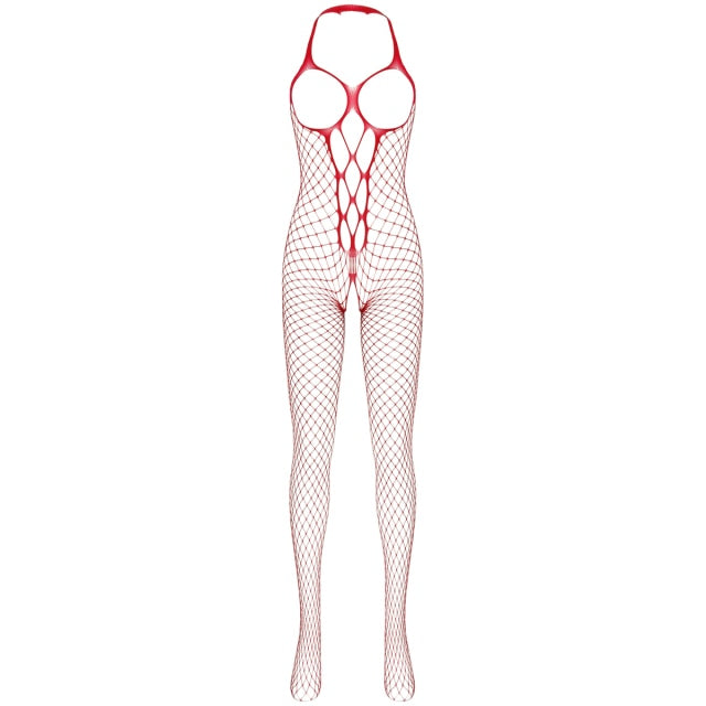 Fishnet Halter Body Stocking