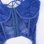 Sheer Lace Bustier Top