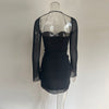 Sheer Sleeve Brunch Dress